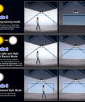 Demonstration of Solar Motion Sensor Flood Light With 210 LEDs Delivers 2500 Lumens Of Dope Outdoor Lighting modes on garage