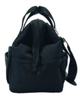 Side view of Onsite 14 Inch Tool Bag With 25 Pockets Heavyweight Internal Metal Frame Water Resistant 1200 Denier Fabric
