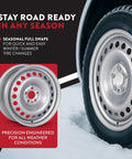 16 Inch Painted Silver Rim For Promaster City 2015-2022 OE Direct Replacement Wheel in snowy conditions
