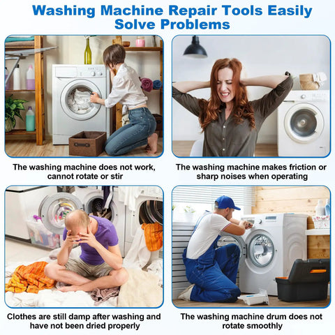 Real Deal GE Washing Machine Repair Kit Featuring Transmission Pulley Push Nut Shift Actuator Drive Belt Clutch And Coil Spring to resolve common laundry issues.