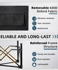 Close-up of material features for Collapsible Wagon Cart Foldable 150L Capacity And 360Lbs Load Portable Wagon, showing fabric and frame.
