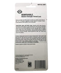 Back view of packaging for Removable Blue Thread Locker Medium Strength For Fasteners Up To Three Quarters Of An Inch Fifty Ml Bottle Resistant To Gasoline Oil Antifreeze Prevents Galling Removable With Hand Tools Temperature Range Minus Sixty Five To Three Hundred Fahrenheit