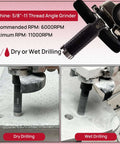 FOCSTOL diamond core drill bit, front view, 1-3/8 in (35 mm), laser-welded, 5/8"-11 thread for dry or wet drilling