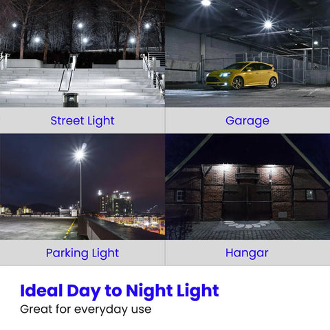 Mega Bright 125W LED Corn Cob Bulb With 15000 Lumens 5000K Daylight 750W Replacement Mogul Base Adapter Included 25000 Hour Life Energy Saving illuminating street, parking, garage, and hangar spaces