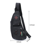Black Dope Ultra Lightweight Sling Bag For Men And Women Crossbody Chest Pack with quick access pockets and secure compartments
