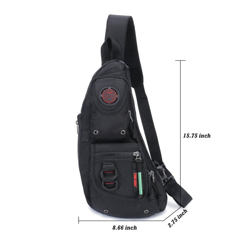 Black Dope Ultra Lightweight Sling Bag For Men And Women Crossbody Chest Pack with quick access pockets and secure compartments