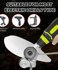Upgrade Your Power Drill With These Insane Metal Cutter Attachments, shown with drill attachment, suitable for various electric drills.