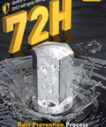 24 Pcs Lug Nuts M14x1.5 Chrome Closed End One Piece Wheel Nuts Replacement for Chevy undergoing rust prevention testing