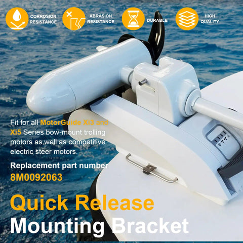 Quick-Release Mounting Bracket Kit For Xi3 Xi5 Bow-Mount Trolling Motors, No-Hassle Install, Durable White Finish 8M0092063.