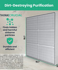 Replacement Air Purifier Filter Compatible With Whirlpool AP450 AP45030HO And AP510 Models for dirt removal