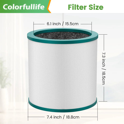 Replacement Air Purifier Filter For Tower Purifier Pure Cool Link TP01 TP02 TP03 BP01 Fits AM11 Purifiers 2 Pack Compare To Part 968126-03 Long Lasting Filter Life With Easy Install product size details