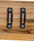 Fifty Pack Of Heavy Duty Furniture Connectors Slick Black Cam Lock Fasteners for cabinet assembly on wooden background