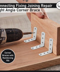 20 Pack 90 Degree Angle Brackets For Wood And Metal 1.97 Inch By 1.97 Inch By 0.63 Inch 0.06 Inch Thick Galvanized Steel L Shape