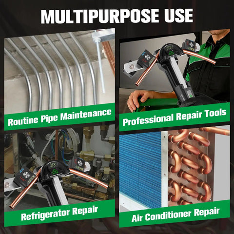 Tubing Bender Kit 1/4 In To 7/8 In Ratchet Copper Pipe Bender Tool Set for HVAC projects used in various repair scenarios.