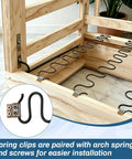 Heavy Duty Couch Spring Repair Kit To Patch Up Sagging Seats Fast All In One Upholstery Rebound Tool with spring clips and arch springs.