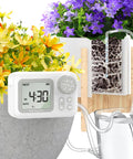 Automatic Watering System For 15 Potted Indoor Houseplants with digital timer and drip irrigation kit in use