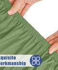 Close-up of Stretchy Picnic Table Cover With Bench Covers For 6 Foot Rectangular Tables Elastic Fitted Spandex Tablecloth