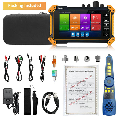 OTDR Optical Fiber Tester 1310nm And 1550nm With 28 And 26 dB Dynamic Range And 150km Test Distance, connectors and cables included
