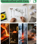 Design and crafting process of a Metal Bird Bath For Outdoors 36 Inch Tall Stake With Removable 13 Inch Diameter Bowl.