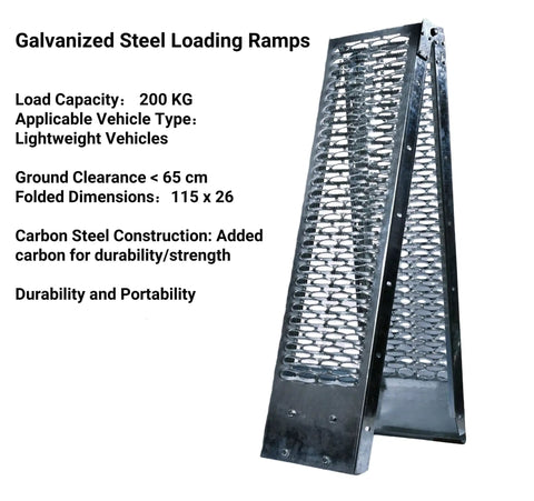 Portable Folding Loading Ramp For Trucks And Trailers Heavy Duty Aluminum And Steel Utility Ramp With Non Slip Surface