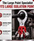 Bulk 25 Pack 1.5 Inch Steel Safety Lockout Hasps With Chrome Steel And Dual Layer Nylon Handle used on industrial pipe