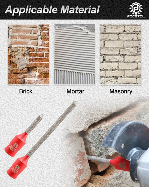 Diamond Mortar Raking Bit For Masonry Tuck Pointing And Brick Removal, Carbide Tipped Router Bit For Removing Old Mortar