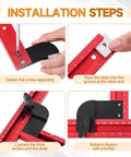 Installation steps for Juice Groove Router Jig For Cutting Boards Pro Grade Adjustable Router Guide Frame With Rails Precision Groove Templates.