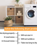 Dryer Repair Kit With W10837240 Idler Pulley For Whirlpool Maytag Admiral Kenmore Bravos Duet Dryers To Fix No Heat, Drum Not Spinning, Noisy