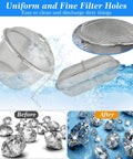 Heavy Lifting 304 Stainless Steel Ultrasonic Cleaner Basket Kit Packs Six Slick Mesh Trays, showing uniform filter design for diamond cleaning.
