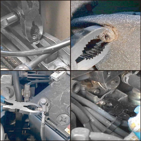 PZ-55 Screw Removal Pliers 150mm with vertically serrated carbon steel jaws extracting rusted screws in mechanical areas