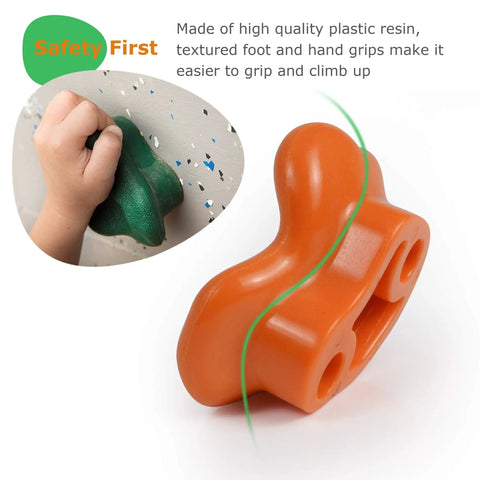 Sets Of 25 Multi Colored Rock Climbing Holds For Indoor And Outdoor Walls, Textured For Easy Grip, Weather Resistant use