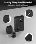 Bulletproof 58 Piece 5/8 Inch T Slot Clamping Kit With 1/2 By 13 Threads For Milling Machine And Drill Press Tables showing alloy steel clamps and nuts.