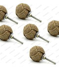 Jute Rope Drawer Knobs And Knob Pulls For Cabinets And Wardrobes Nautical Hardware Decor 35 Mm Pack Of 6 Hand Crafted Crisscross Knot Cabinet Handles For Dresser And Cupboard Renovation With A Beachy Coastal Vibe. Pack of 6 jute rope cabinet knobs with screws