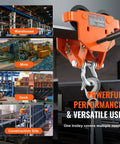 Beefy Manual Beam Trolley For 2 Ton Load, Dual Wheel Push Trolley in warehouse, mine, dock, construction site settings.