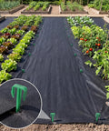 200 Pack 4 Inch Biodegradable Landscape Stakes For Landscape Fabric Weed Barrier And Turf Sod Staples in garden setup