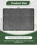 Heavy Duty Shade Cloth 6.5 By 10 Ft 55 Percent Sun Shade Net With Grommets shown in a rectangular layout with size markings