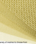 Heavy Duty 120 Mesh Brass Woven Wire Mesh Set, 2 Pack, close-up of brass mesh layers for DIY projects.