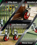 Heavy Duty 6 Inch Gate Wheel With Spring Loaded Shock Absorber Handles 700 Lbs supporting multiple door types.