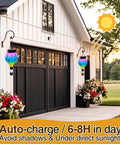 Dope Solar Hot Air Balloon Lantern With Flickering Flame Outdoor Waterproof Glass And Metal Hanging Light on garage