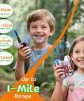 Walkie Talkie Kit For Kids And Teens DIY Soldering Electronics Project With Clear Acrylic Case 1 Mile Range 3 Channels Hands On Science Toy For Ages 12 14 15 16 18 Family Game Night Gift Idea, kids holding kit