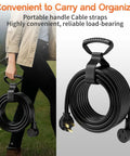 50 Ft Welder Extension Cord 30 Amp 10 Gauge 3 Prong Nema 6-50P To 6-50R Heavy Duty 250V Welding Cable with portable handle