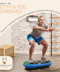 Legit 4D Curved Vibration Plate Exercise Machine With Triple Motor Seven Modes And Sixty Speeds, man using it for fitness at home.