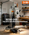 Built Tough Workhorse Benchtop Mini Milling Drilling Machine Featuring Brushless Motor And Precision Mill Drill Lathe Delivering 1100W Power R8 Spindle And Adjustable 50 To 2250 RPM Range For Home DIY Metal Wood Fabrication in a well-lit workshop.