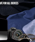 Microfiber lens cleaning cloths, Cellhelmet See Lion Swipes, light blue and navy, 6-pack for glasses, screens and lenses