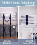 Heavy Duty Moving Bags Set Hassle Free Extra Large Storage Bags With Reinforced Handles And Strong Zippers Foldable And Reusable