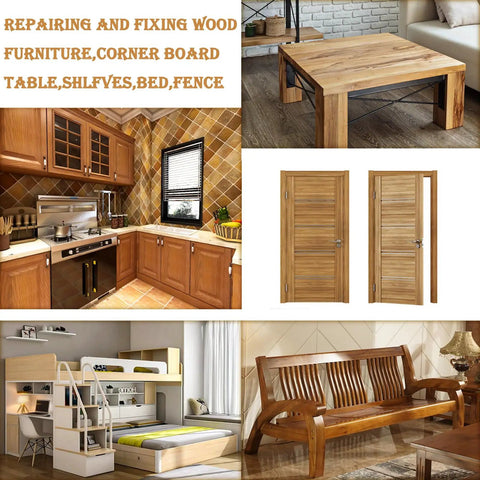 Absolute Beast 8 Inch Black Mending Plates, Heavy Duty Cast Iron Hardware For Wood Fence And Cabinet Build, Rust Resistant Metal Braces, Sick 12 Piece Set Built To Kick Some Serious Weight displayed with wooden furniture and kitchen.