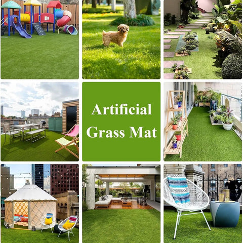 Pet Friendly No Fuss Artificial Turf Realistic 25mm Pile UV Resistant Synthetic Grass for Garden and Pets in various installations.