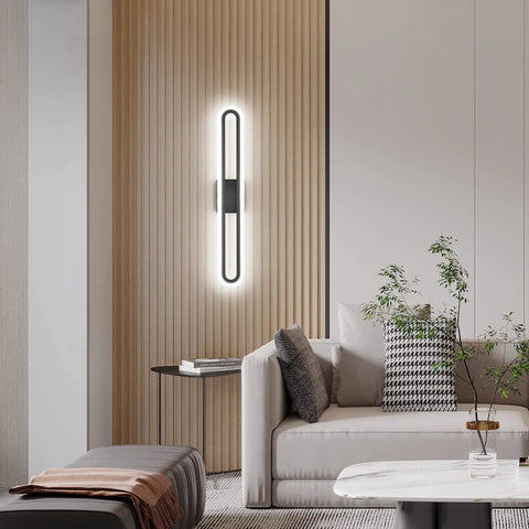 31.49 Inch LED Bathroom Vanity Light Matte Black With Acrylic Lens Modern Wall Mount Bath Fixture 6000K Cool White anti rust
