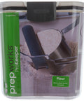 Flour Storage Canister 4 Quart Airtight Container With Silicone Seal And Stainless Steel Hinges, BPA Free Plastic