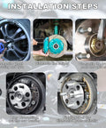 Installation steps for Pair Front Wheel Bearing And Hub Assemblies For 4WD And AWD Rigs Fits 2005-2025 Frontier and similar models